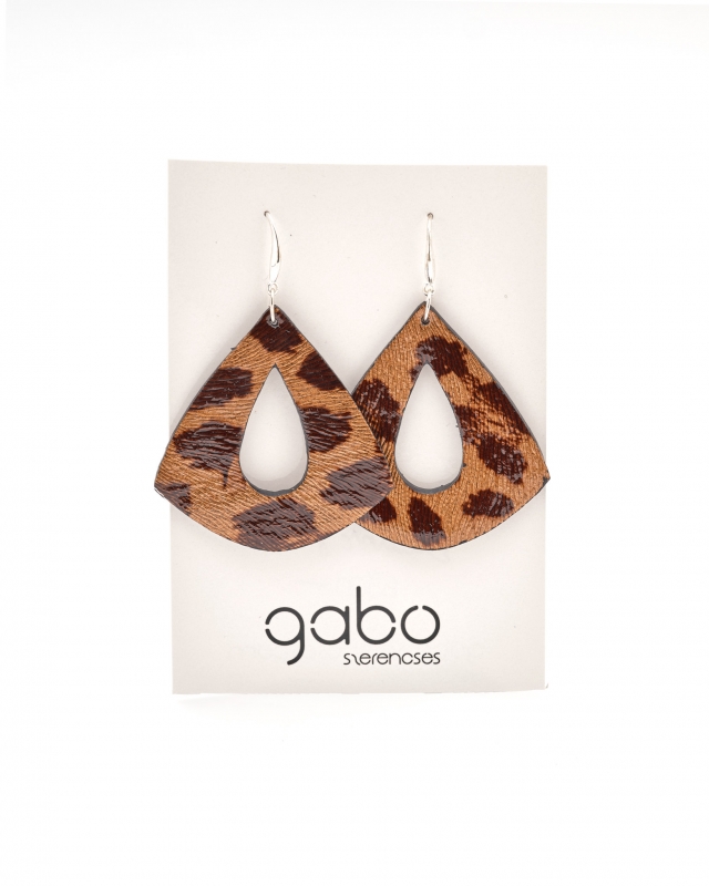 Gabo Szerencses // Balance Fülbevaló, Lakk ocelot mintás