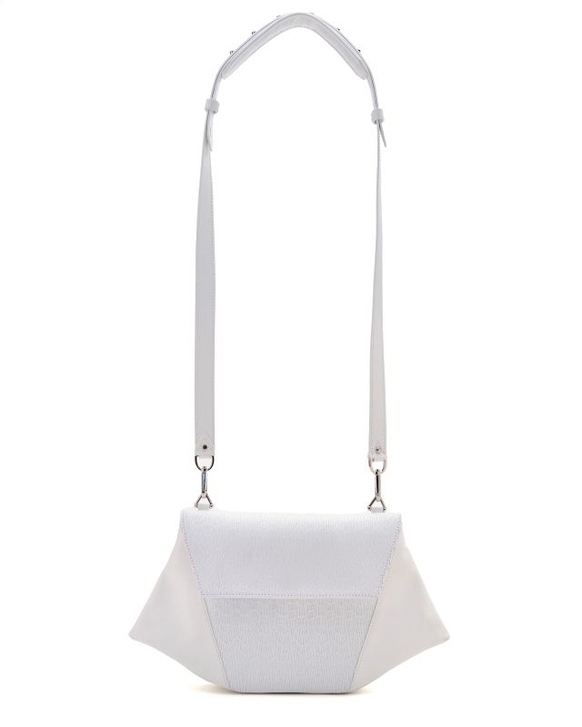 Gabo Szerencses // Trapéz kicsi clutch vállpánttal, Fehér