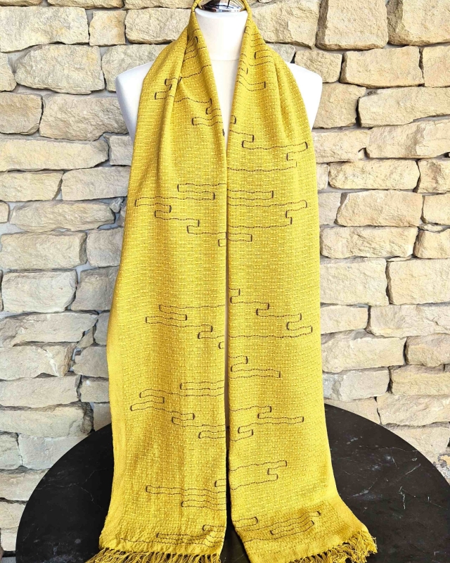 ZSUBO // Kézzel szőtt stóla // Darázs 067 sárga, fekete