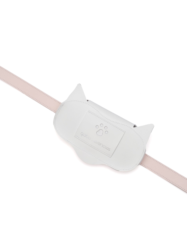 Gabo Szerencses // Cica szemüvegtok // Fehér  kék szemmel