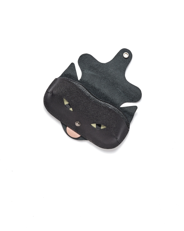 Gabo Szerencses // Cica szemüvegtok // Fekete zöld szemmel2