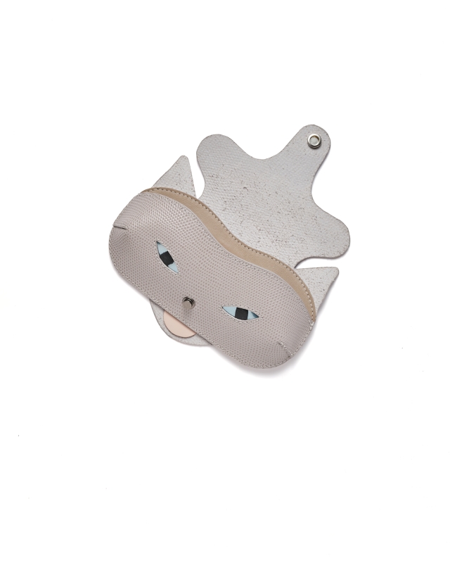 Gabo Szerencses // Cica szemüvegtok // Világos szürke, kék szemmel